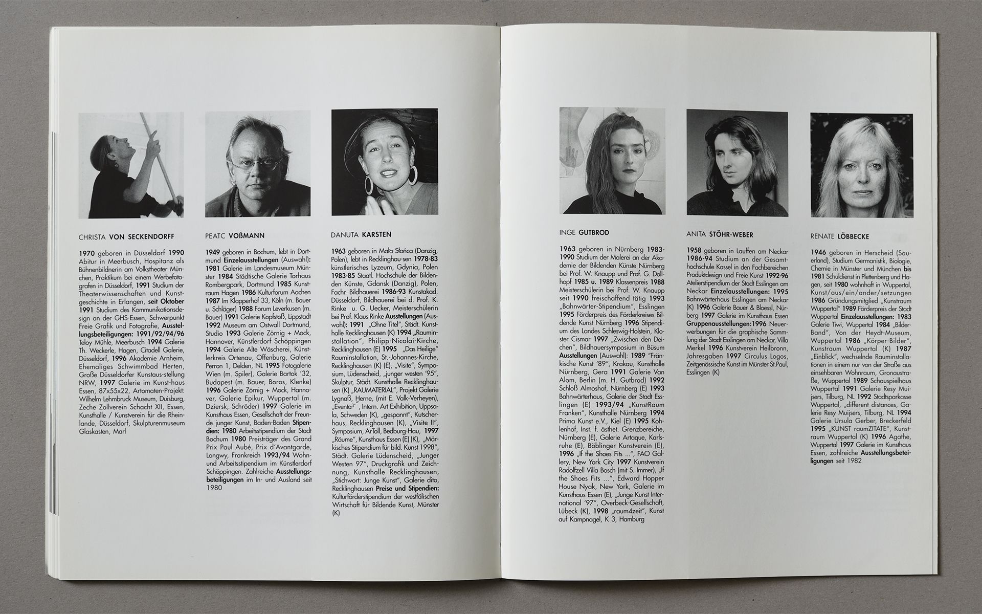 Katalog Galerie im Kunsthaus Essen 1996/97